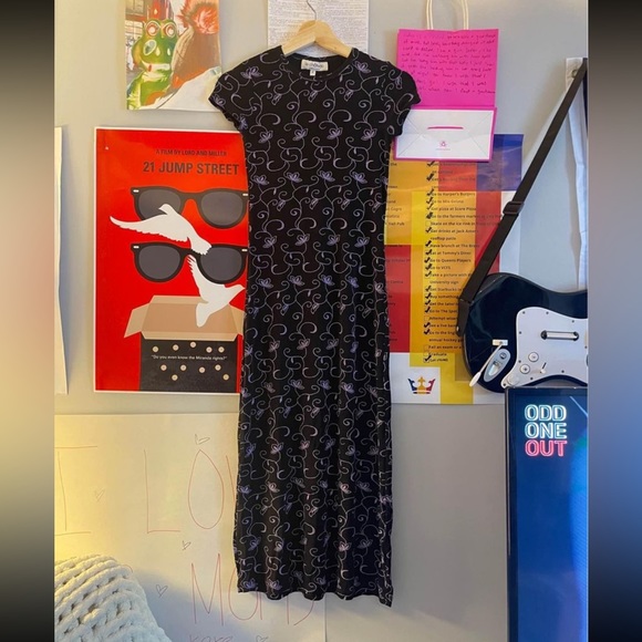 Vintage Le Chateau Floral Midi Dress - Picture 1 of 3